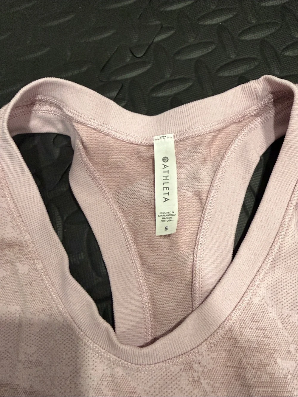 athletica Pink Textured Racerback Tank